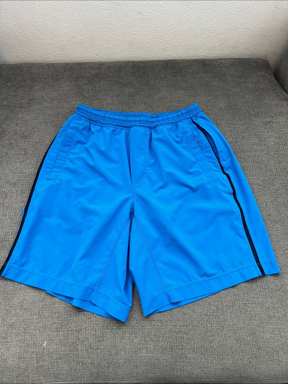 lululemon athletica Bright Blue Athletic Shorts with Black Trim